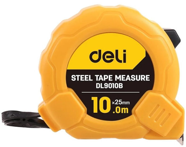 Изображение товара Рулетка строительная Deli DL9010B 10 м прочная стальная лента