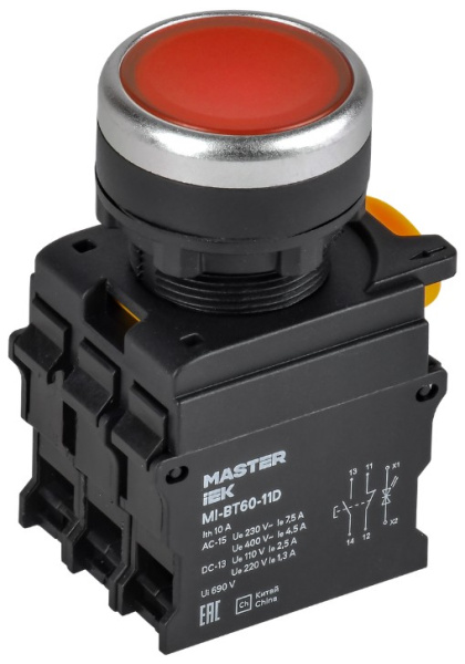 Кнопка IEK MI-BT60-11D-3-12-K04