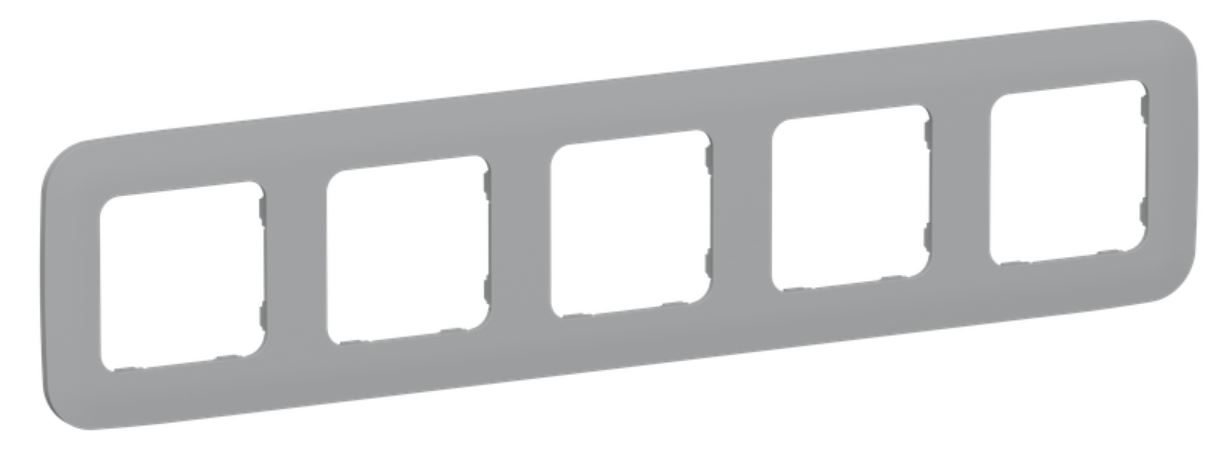 

Рамка пятерная IEK FI-M52-31-20-K03 FLITE РУ-5-А-ФлС серый, FI-M52-31-20-K03