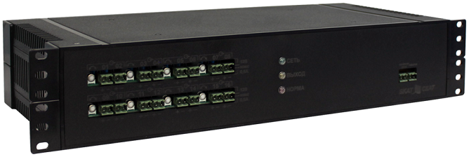 

Источник питания Бастион SKAT-V.16 Rack вторичный резервированный, 19", 1U, 16 выходов по 0,5 А, U-вых.11,8...15,2В, под внешние АКБ 2х26Ач, SKAT-V.16 Rack