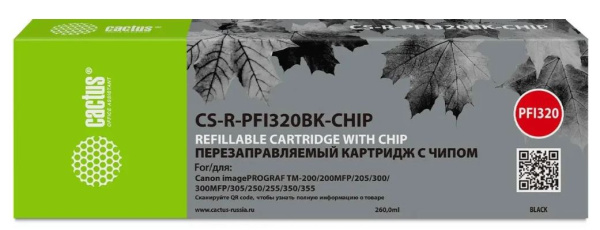 фото Картридж струйный Cactus PFI-320BK в Самаре