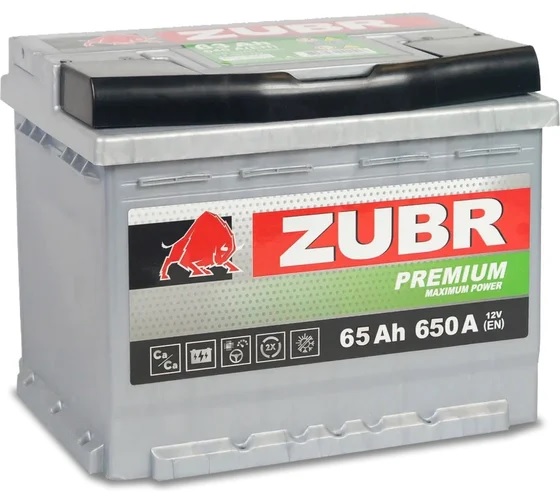

Батарея ZUBR ZP650 Premium 65Ah R+ (низкий), ZP650