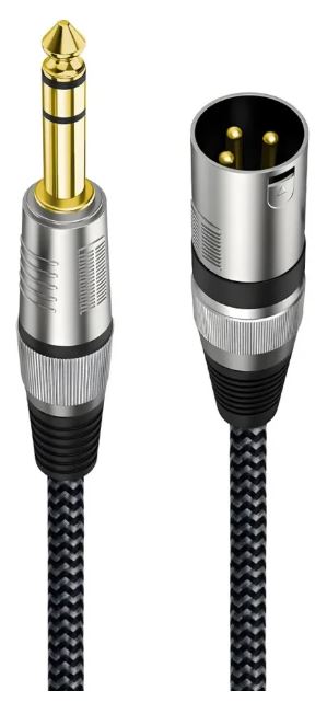

Кабель акустический Caweon NI-1M XLR(M) - JACK 6.3мм(M), VISARIO, 1м, серый, NI-1M