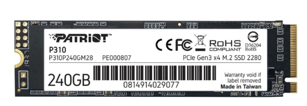 фото Накопитель SSD M.2 2280 Patriot Memory P310 в Уфе 240 ГБ