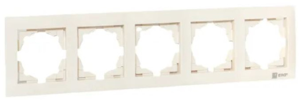 Изображение товара Пятипостовая рамка EKF EWM-G-305-20 серия Валенсия из поликарбоната