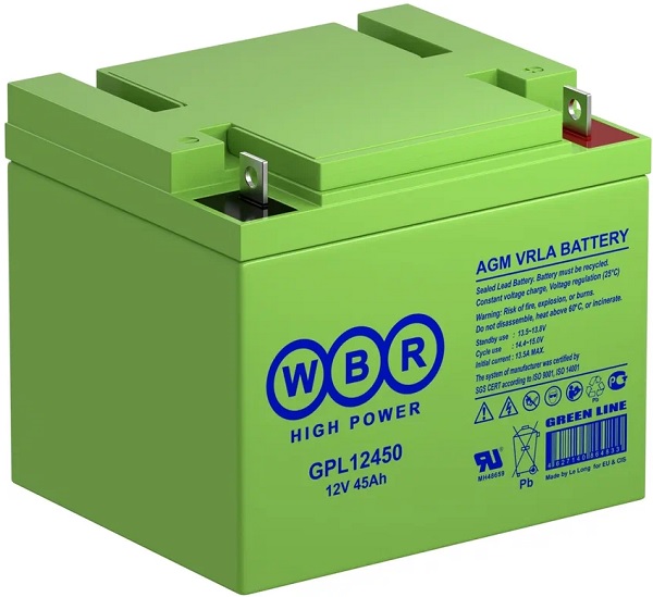 

Аккумулятор WBR GPL12450 WBR 45Ач, GPL12450 WBR