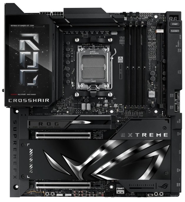 

Материнская плата E-ATX ASUS ROG CROSSHAIR X870E EXTREME 90MB1LB0-M0EAY0 (AM5, AMD X870, 4*DDR5, 2*PCIe, 5*M.2, WiFi, BT, 4*USB Type-C, HDMI), ROG CROSSHAIR X870E EXTREME