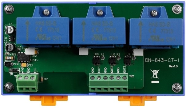 

Плата ICP DAS DN-843I-CT-1 CR 3-channel current input sensor with channel to channel isolation (RoHS), DN-843I-CT-1 CR