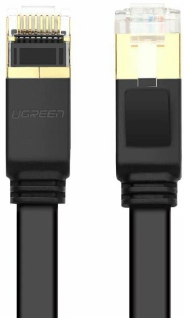 

Кабель патч-корд U/FTP 7 кат. 0.5м UGREEN NW106 30738_ Lan Cable Flat Design, цвет: черный, NW106
