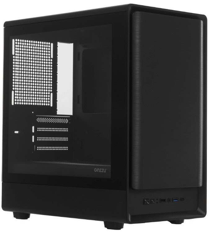 

Корпус mATX Ginzzu CL450 без БП, боковая панель из закалённого стекла, USB 2.0, USB 3.0, CL450