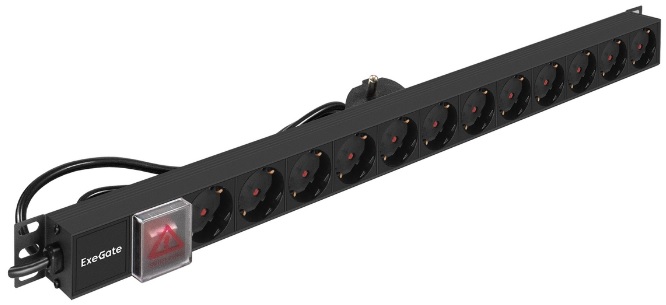 

Блок розеток Exegate PDU-V120 Al-12S-EU2.5-SW EX296172RUS вертикальный ServerPro (19", 1U, Алюминий, 12 Schuko, кабель с евровилкой VDE-250V-16A-3*1.5, PDU-V120 Al-12S-EU2.5-SW