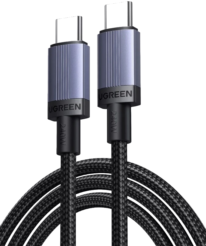 

Кабель UGREEN L532 65908_ зарядный USB-C to USB-C PD Fast Charging Cable 240W Max. Длина: 2м. Цвет: серый космос, L532