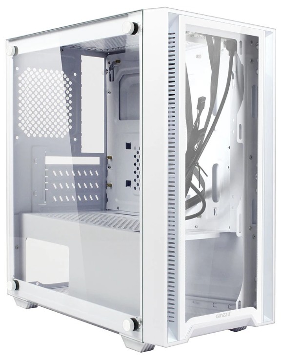 

Корпус mATX Ginzzu Ginzzu CL520 без БП, боковая панель из закалённого стекла, 2*USB 2.0, USB 3.0, Ginzzu CL520