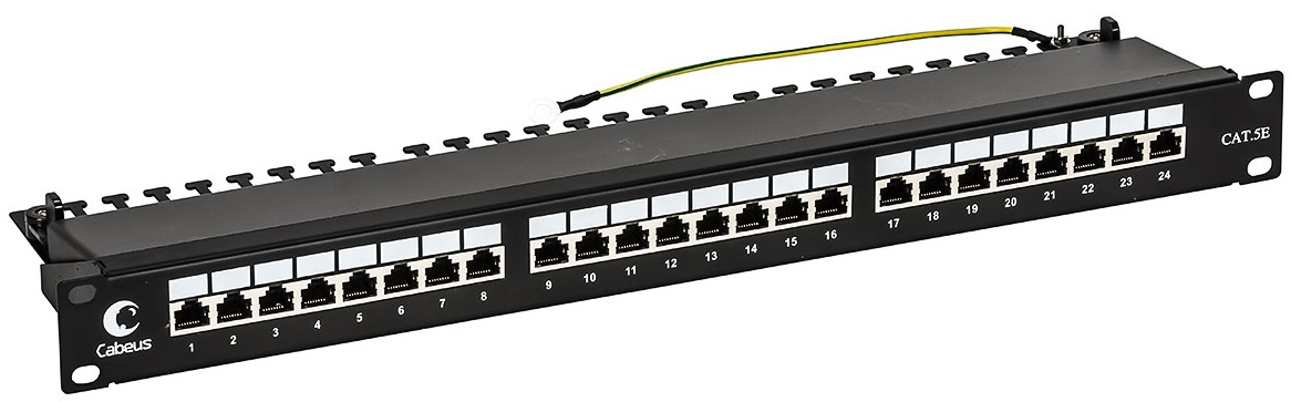 

Патч-панель Cabeus PL-24-Cat.5e-SH-Dual IDC 19"(1U), 24 порта RJ-45 полностью экранированная, категория 5e, Dual IDC, PL-24-Cat.5e-SH-Dual