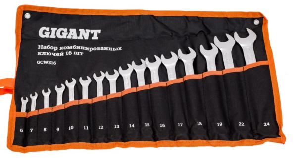 Изображение товара Набор ключей Gigant GCWS16 из 16 предметов в чехле
