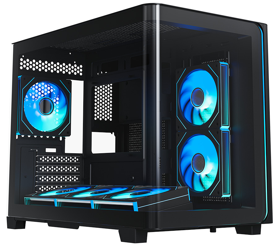 

Корпус mATX Xastra QR600M 6ARGB C10-UC Black без БП, USB 3.0, USB 2.0, USB Type-C, QR600M 6ARGB C10-UC Black