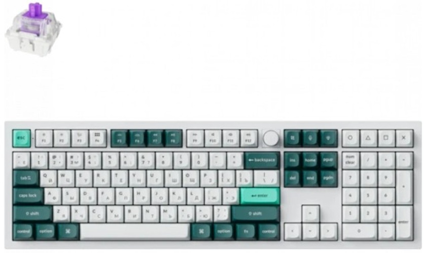 

Клавиатура Keychron Q6 HE Q6H-P1P-RU механическая, 108 клавиш, цвет Shell White, магнитные переключатели Gateron Nebula, Q6 HE