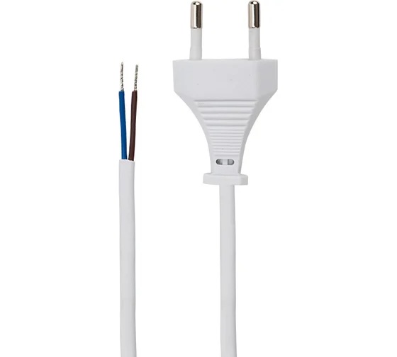 

Шнур Rexant 11-1147 сетевой 2х0,75 мм² 1,8м белый, 11-1147