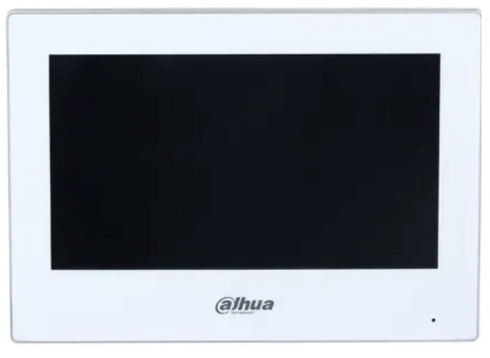 

Видеодомофон Dahua DHI-VTH2624GW-WP-EA белый 7" сенсорный экран 1024x600, Wi-Fi, гибридный (IP/4-пр), PoE, 6 трев. вх./1 вых., SD до 64Гб, DHI-VTH2624GW-WP-EA