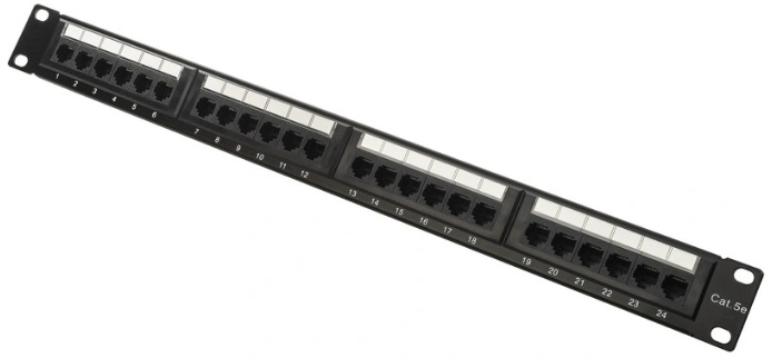 

Патч-панель Neomax NM-PP-1U24P-UC5E-D-101-BK 19" 1U, 24 порта, кат.5E, UTP, Dual IDC, цвет черный, NM-PP-1U24P-UC5E-D-101-BK