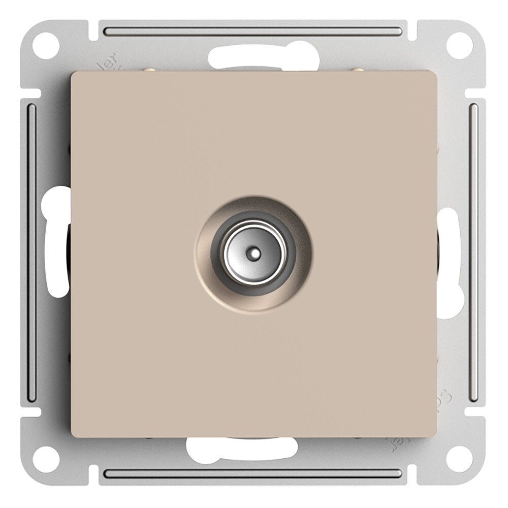 

Розетка телевизионная Systeme Electric ATN001293 AtlasDesign коннектор, механизм, песочный, ATN001293