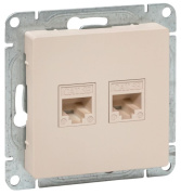 фото Розетка компьютерная двойная  EKF UP1-SOI-2RJ45-5