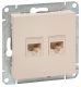фото Розетка компьютерная двойная EKF UP1-SOI-2RJ45-5