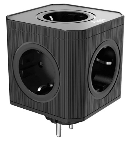 Изображение товара Тройник AGNI TP-VE5E-black - 5 розеток, безопасный сетевой разветвитель