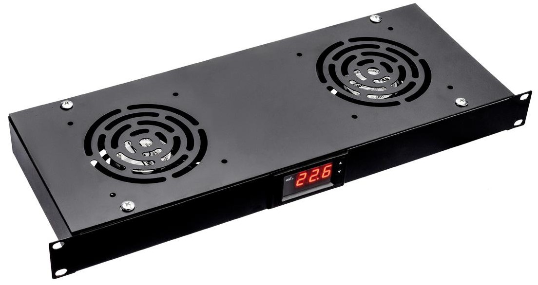 

Вентиляторный модуль W&T WT-2238A 1U на 2 вентилятора с термостатом и дисплеем, WT-2238A