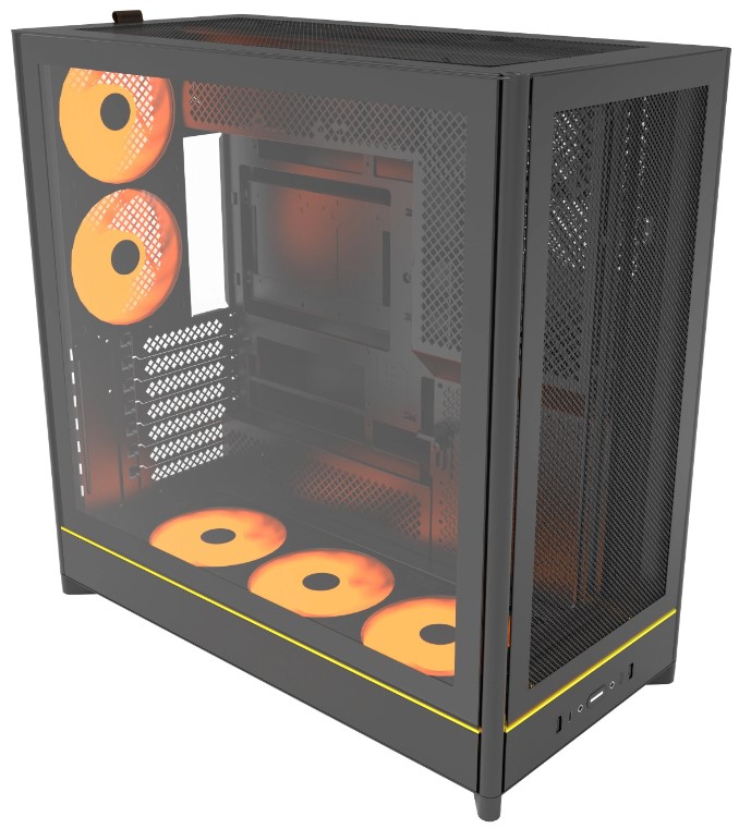 

Корпус ATX Montech HS01 PRO BLACK без БП, 2*USB 3.0, USB 3.1, HS01 PRO BLACK