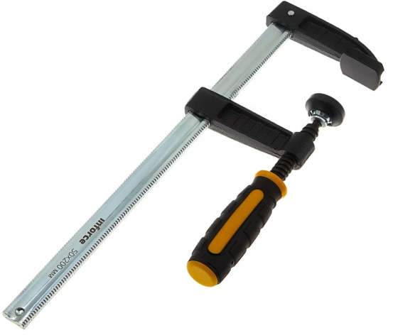 Изображение товара Струбцина Inforce 06-03-26 сталь ширина 200 мм глубина 50 мм F-образная