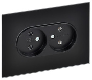 фото Розетка двухместная без заземления IEK SK-R20-10-K02