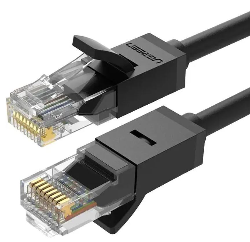 

Кабель патч-корд U/UTP 6 кат. 3м UGREEN NW102 плоский 8-Core , длина: 3м, цвет: черный, NW102