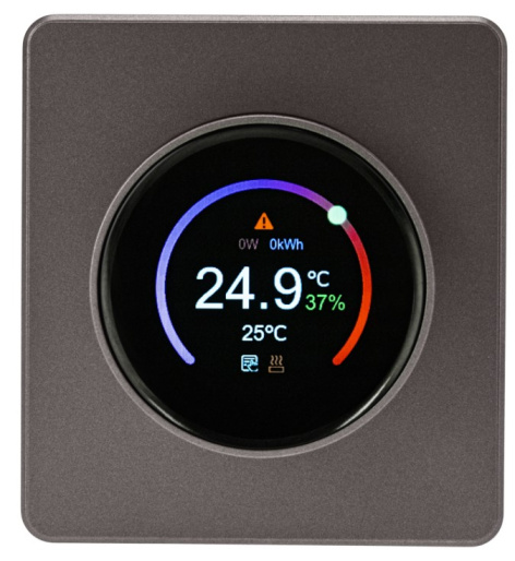 Изображение товара Терморегулятор KRANZ KR-78-0728-2 ROUND Wi-Fi для теплого пола и водонагревателей