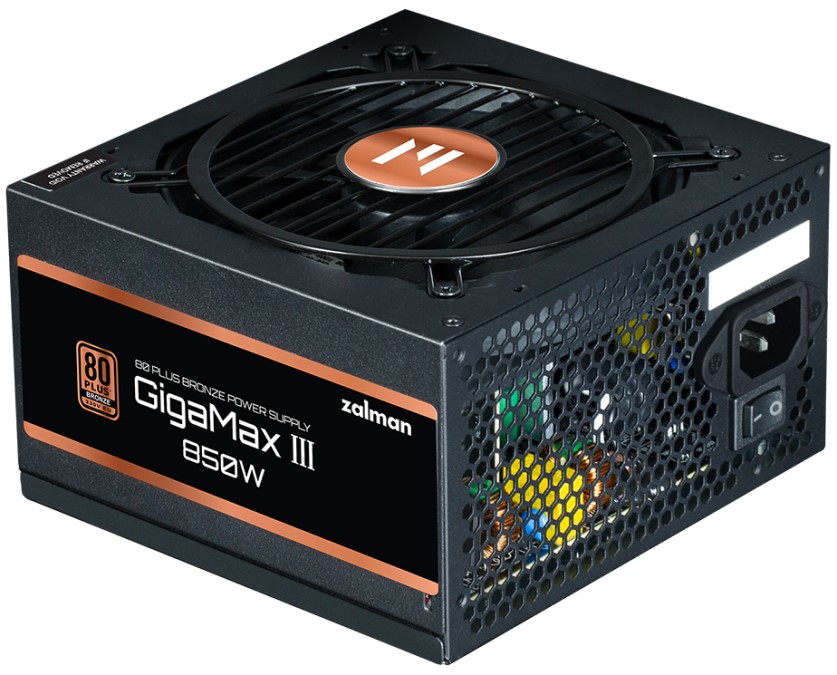 

Блок питания ATX Zalman ZM850-GV3 850W GigaMax III (Ver 3.0, APFC, 80+ BRONZE , fan 12cm) Ret, ZM850-GV3