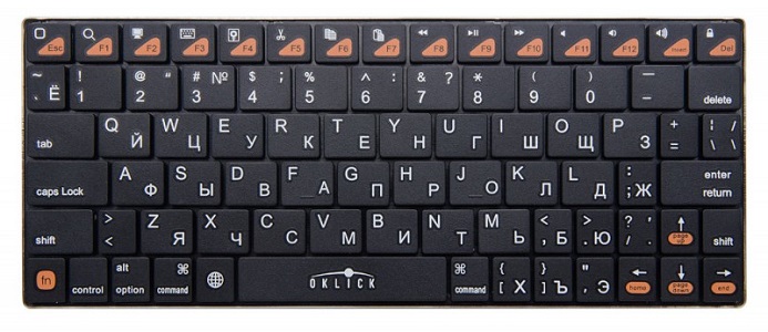 

Клавиатура Bluetooth Oklick 840S BT-01 черная, BT, slim (754787), 840S