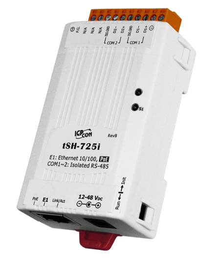 

Преобразователь ICP DAS tSH-725i CR Tiny Serial Port Converter with PoE and 2 Isolated RS-485 Ports (RoHS), tSH-725i CR
