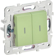 фото Переключатель двухклавишный IEK SK-V22-1-10-K06