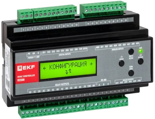 

Контроллер EKF RX500-V конфигурируемый для систем вентиляции, RX500-V