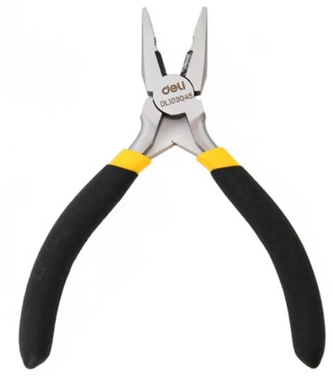 Изображение товара Плоскогубцы Deli DL103045 компактные для точных монтажных работ