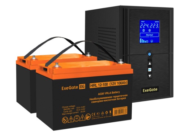 

Комплект Exegate SineTower SZ-1000.LCD.AVR.2SH.1C13.USB EX296805RUS ИБП EX295987RUS + батарея 100Aч EX285656RUS 2шт (инвертор, синус, для котла) 1000V, SineTower SZ-1000.LCD.AVR.2SH.1C13.USB