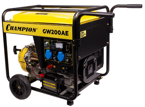Изображение товара Бензиновый генератор CHAMPION GW200AE синхронный электроспуск 5500 Вт