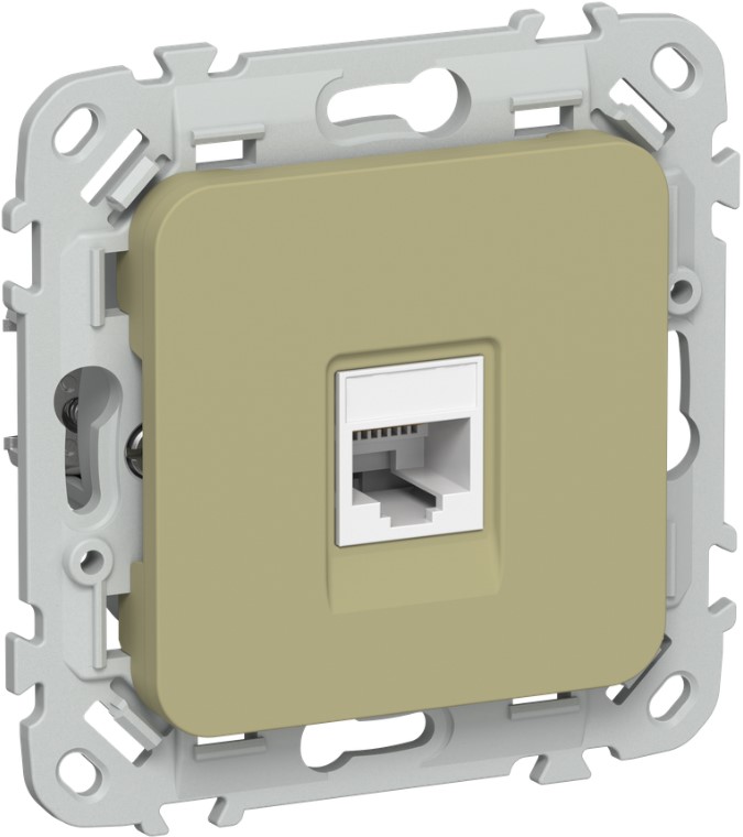 

Розетка компьютерная IEK FI-K12-2-K26 FLITE RJ45 категория 6 UTP РК6-1-0-ФлО оливковый, FI-K12-2-K26