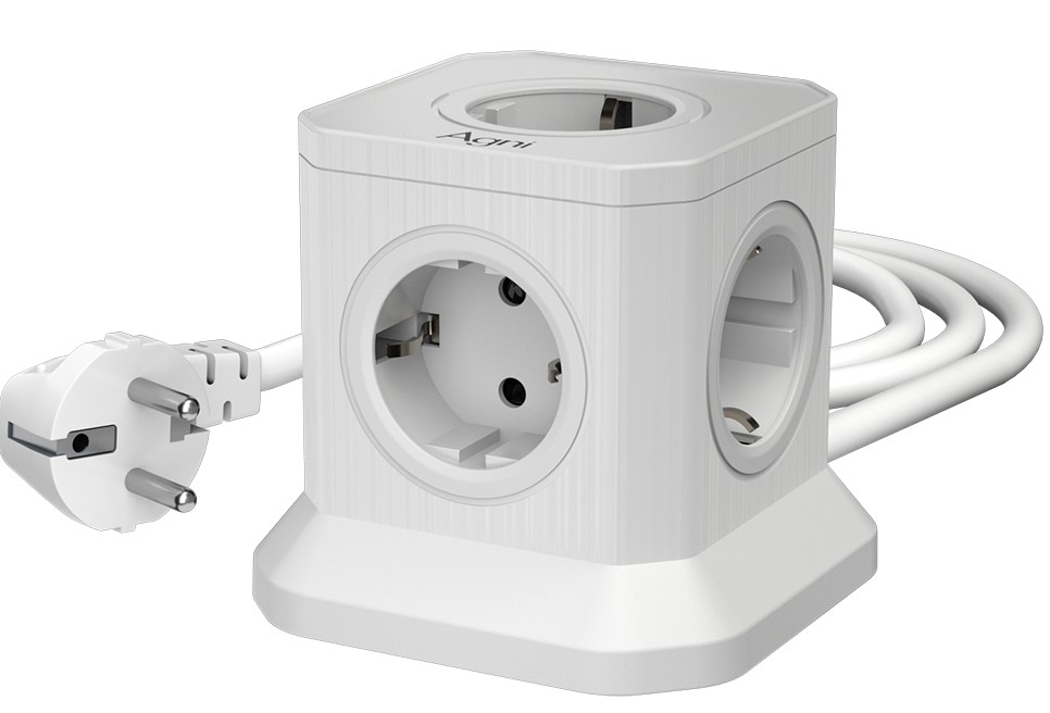 

Сетевой фильтр AGNI TP-VE4U5E-5m-white 5 розеток, 16А, 4000Вт, 220-250В, 5 м, 3x1,5mm2, белый, TP-VE4U5E-5m-white