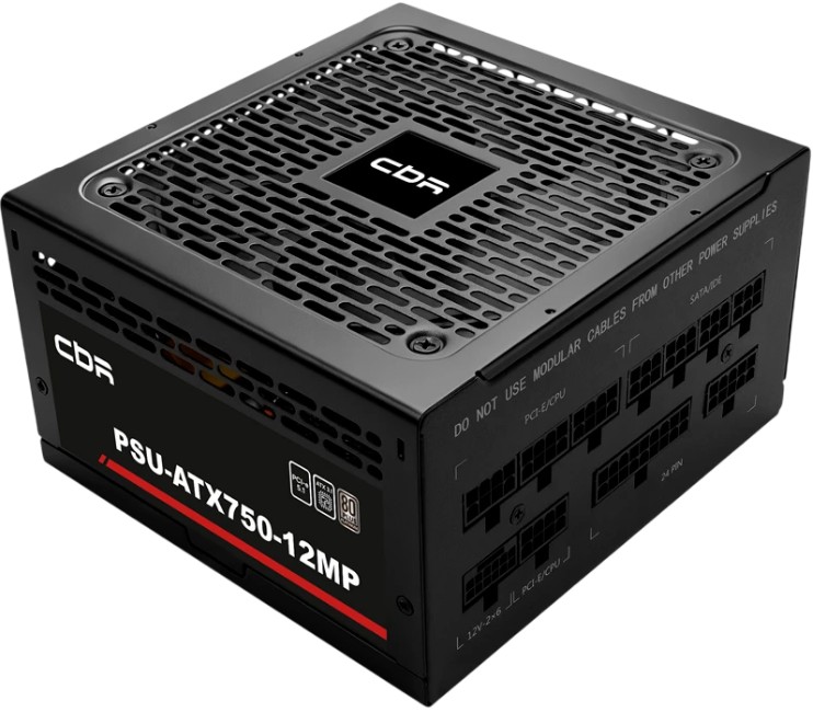 Блок питания ATX CBR PSU-ATX750-12MP 750W, 80+ Platinum, Full modular