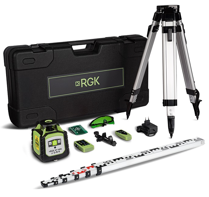 

Нивелир RGK 759557 Комплект ротационный с зеленым лучом SP-100G COMBO slide, 759557