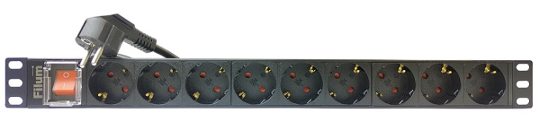 Изображение товара Блок розеток 19", 9 розеток Filum FL-PDU19-9SCH-PS-2MEU