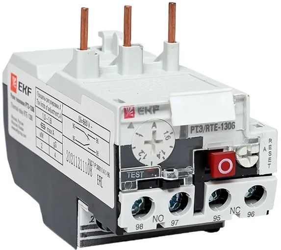 

Реле EKF rel-1306-1-1.6 тепловое РТЭ 1306 1-1.6А, rel-1306-1-1.6