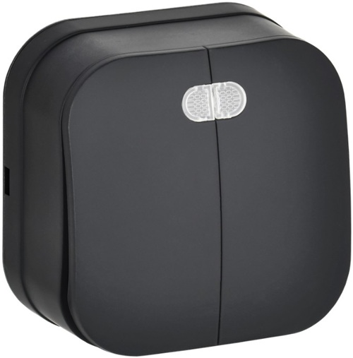 

Выключатель двухклавишный с подсветкой IEK EVH21-K02M-10 GLORY для открытой установки 10А ВС20-2-1-ХЧм черный матовый, EVH21-K02M-10