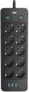 фото Сетевой фильтр  AGNI TP-FO4U10E-C-5m-black